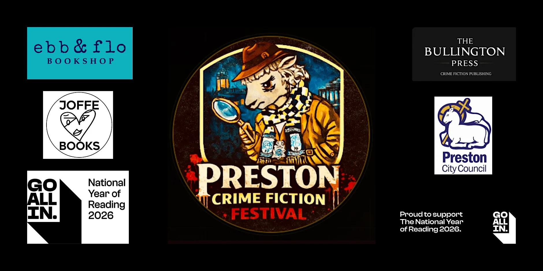Preston Crime Fiction Festival 2026 [25-27 September] at Preston Masonic Hall Ltd