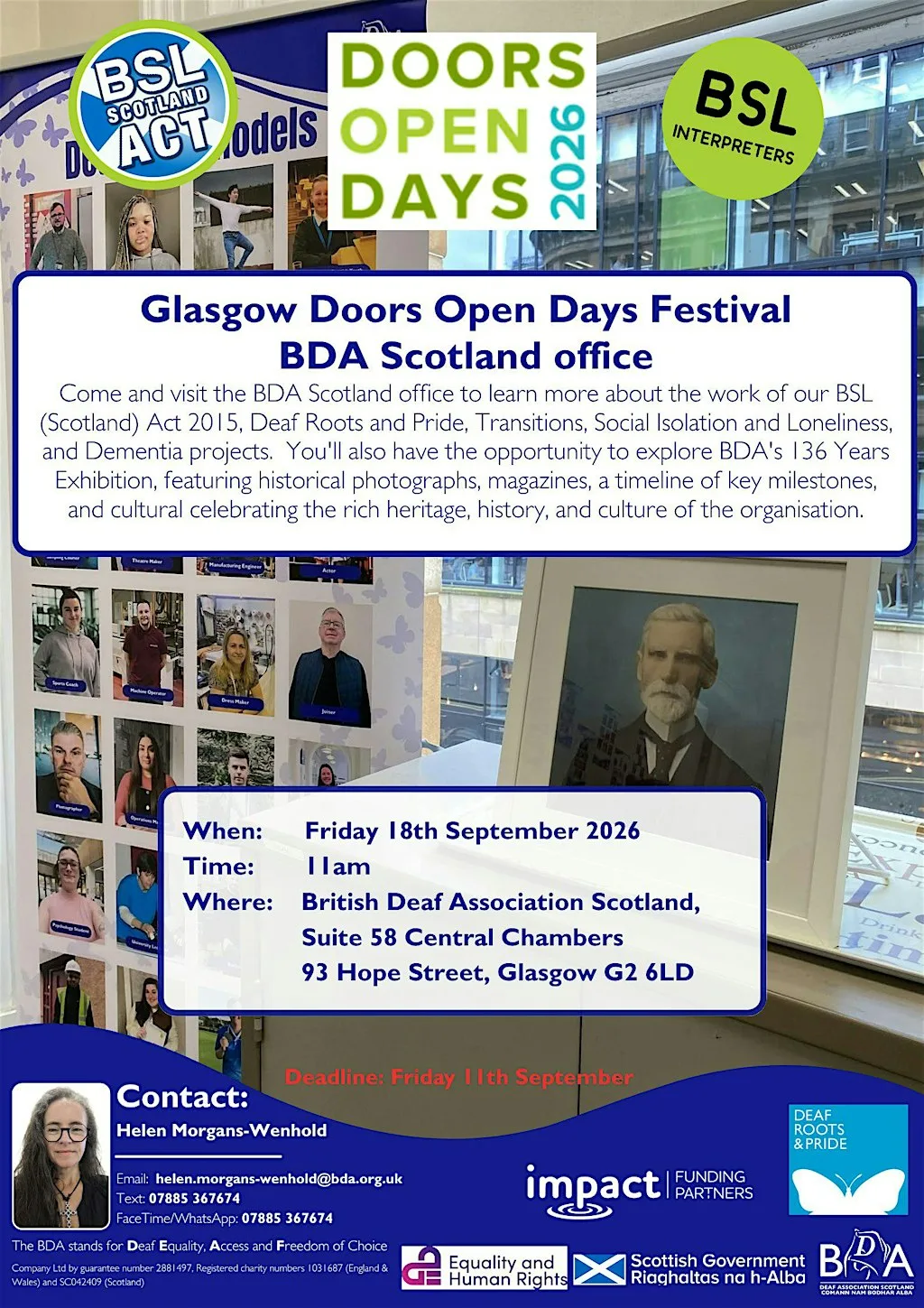 Glasgow Doors Open Days Festival: British Deaf Association Scotland Office