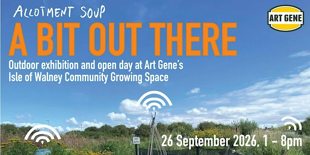 A Bit Out There Outdoor Exhibition at Allotment Soup: the Isle of Walney Community Growing Space