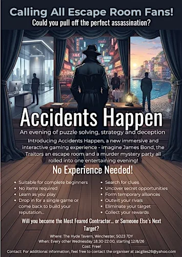 Accidents Happen - Hyde Tavern at The Hyde Tavern