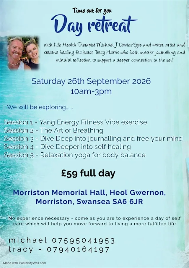 Time out for you: Day retreat at Morriston Memorial Hall
