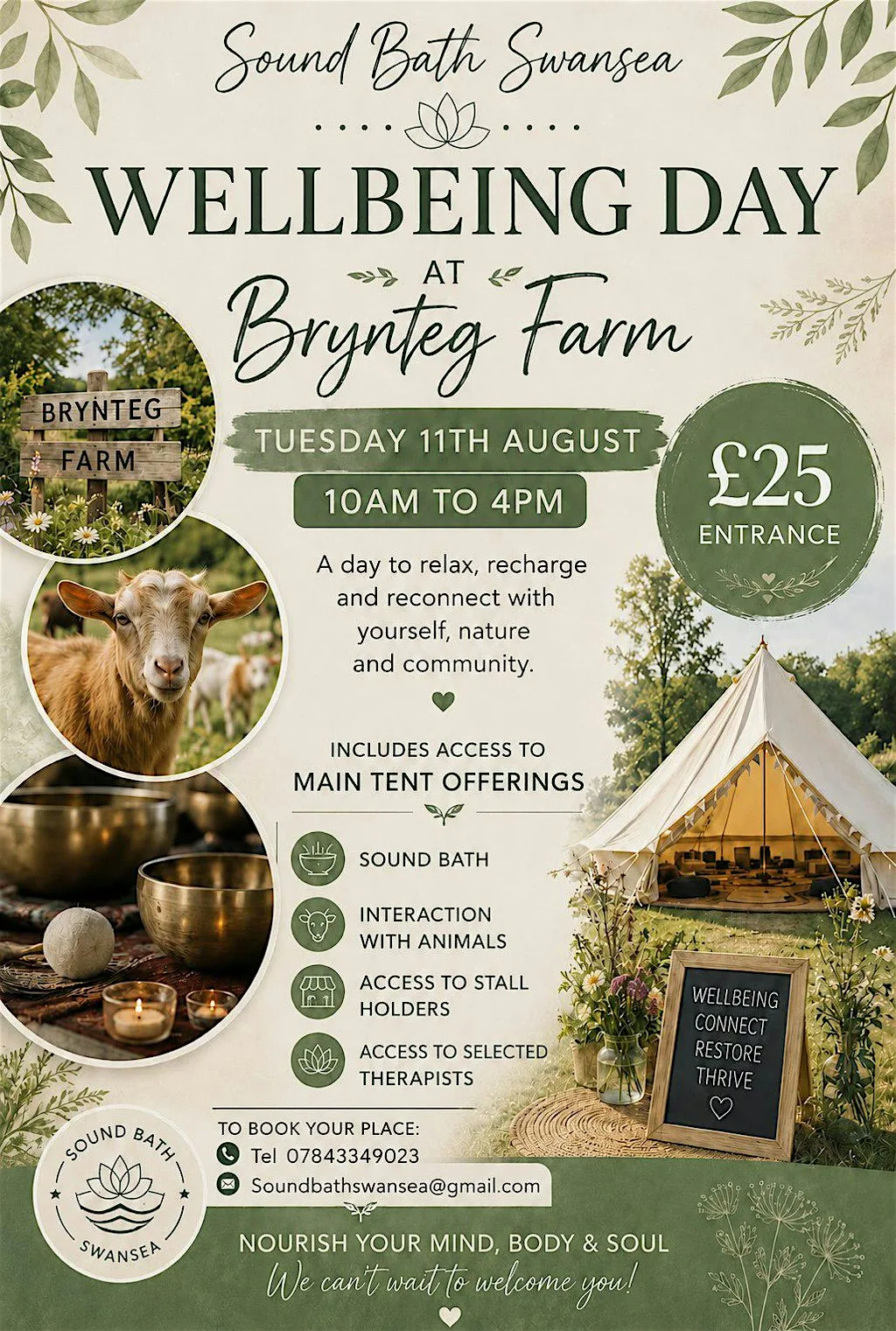 Wellbeing Day at Brynteg Farm at Brynteg Farm and Wellbeing Sanctuary