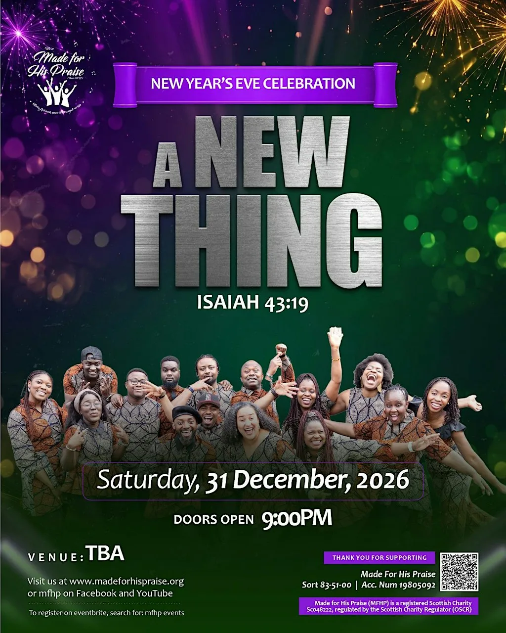 New Year's Eve Celebration 2026 at Kirkliston Community Church