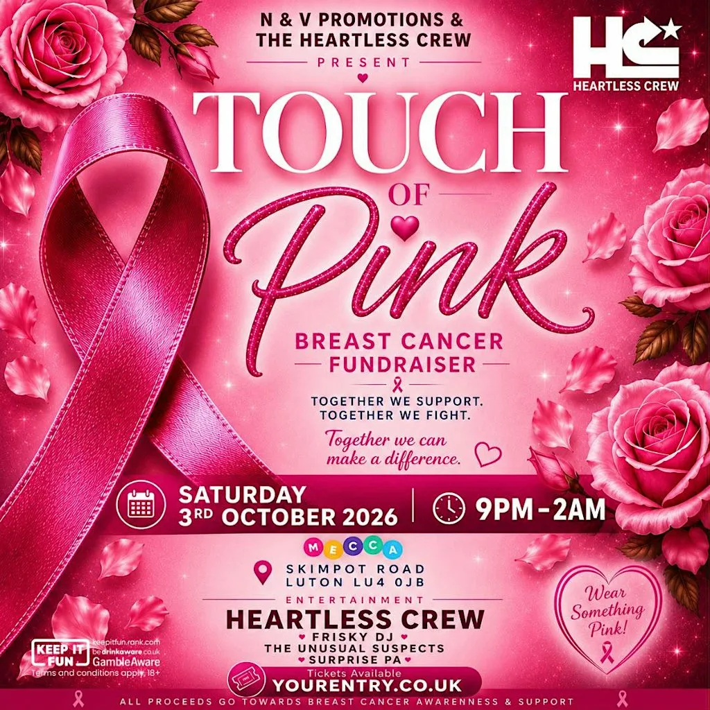 Touch of Pink – Breast Cancer Fundraiser at Mecca Bingo Luton
