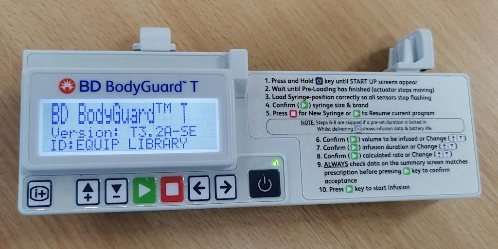 BD Bodyguard T Syringe Driver - AT/A - City Hospital at Medical Devices Training Unit, Radiotherapy South, Junction S2