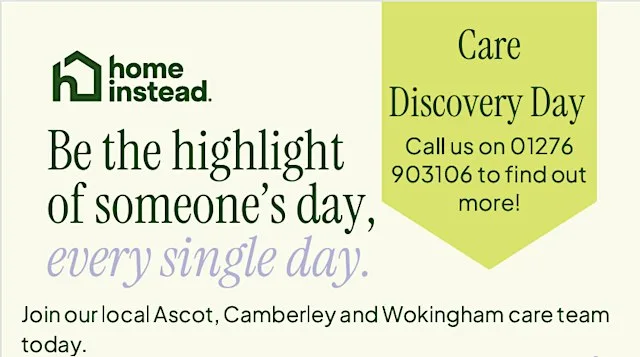 Working in Care Discovery Day at Home Instead Ascot, Camberley and Wokingham