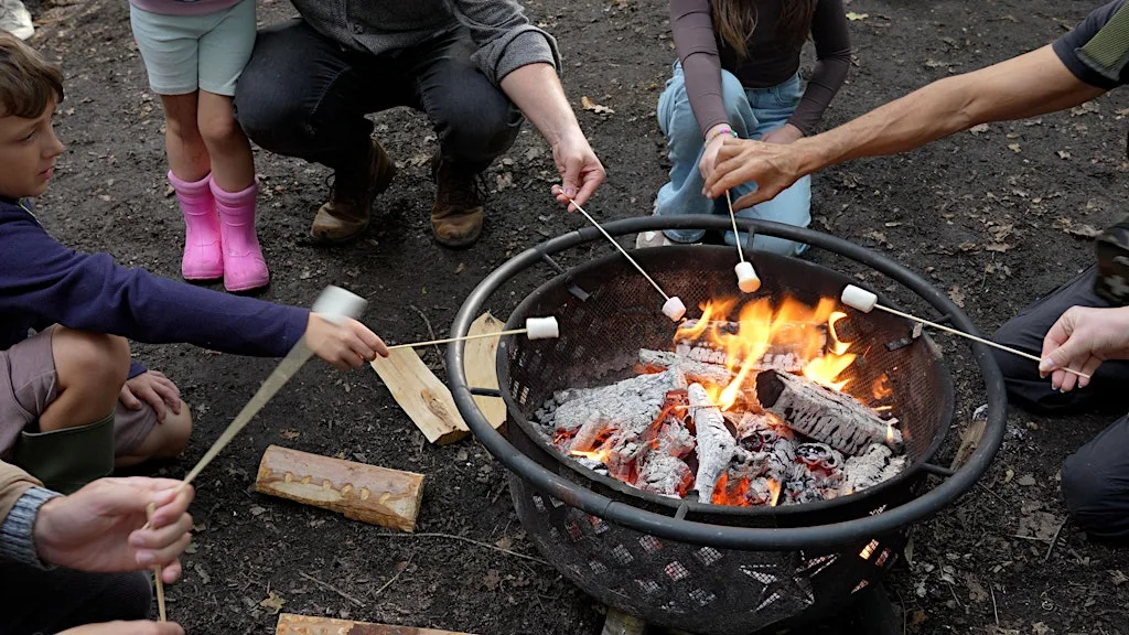 Campfire crafts and marshmallows at Slades Park Pavilion