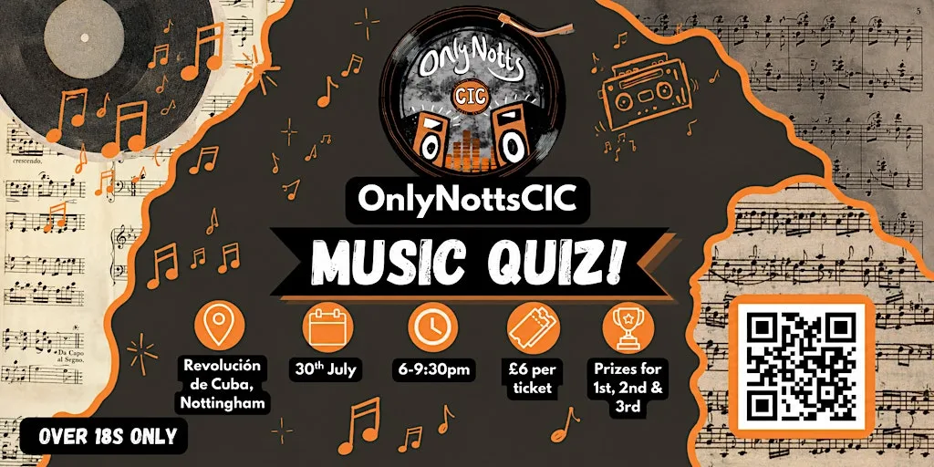 Only Notts CIC - Music Quiz! at Revolución de Cuba Nottingham