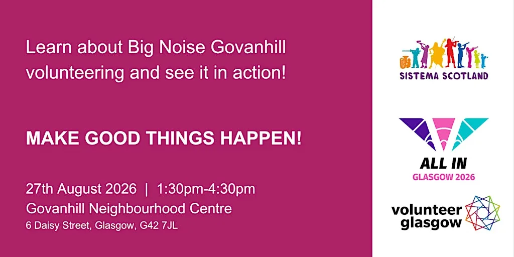 Info Session and Taster with Sistema Scotland/Big Noise Govanhill at Neighbourhood Centre
