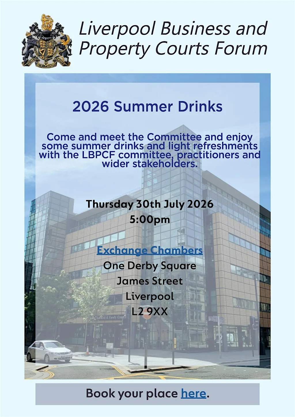 Liverpool Business and Property Courts Forum Summer Drinks