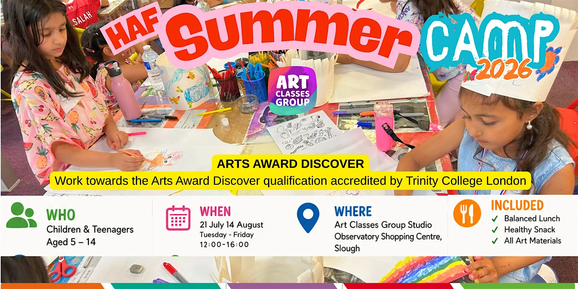 Summer Holiday Art Camp at Art Classes Group Slough Amazing Art Adventures