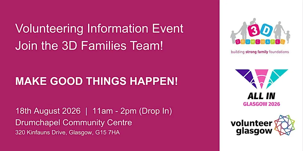 Volunteering Information Event - Join the 3D Families Team