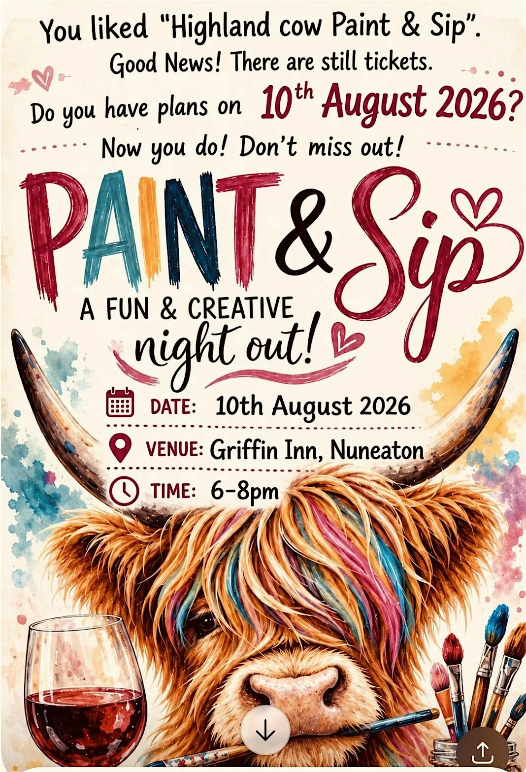 Highland Cow Paint & Sip Event at The Griffin Inn