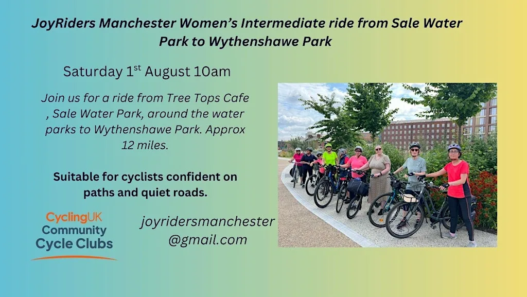 Joyriders Women's Intermediate Ride - Sale Water Park to Wythenshawe Park