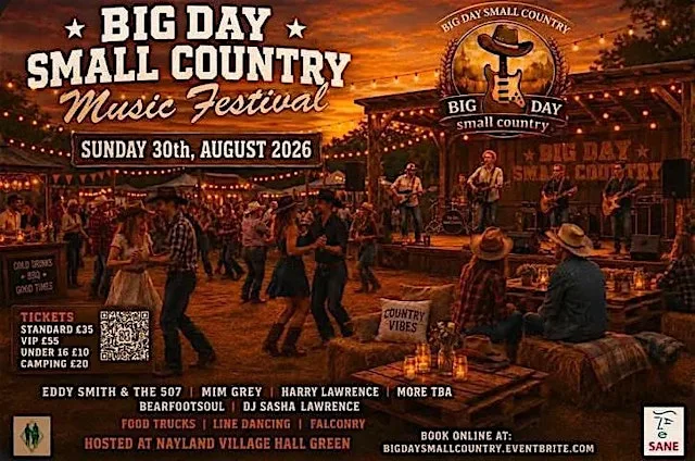Big Day Small Country Music Festival 2026 at Nayland Village Hall