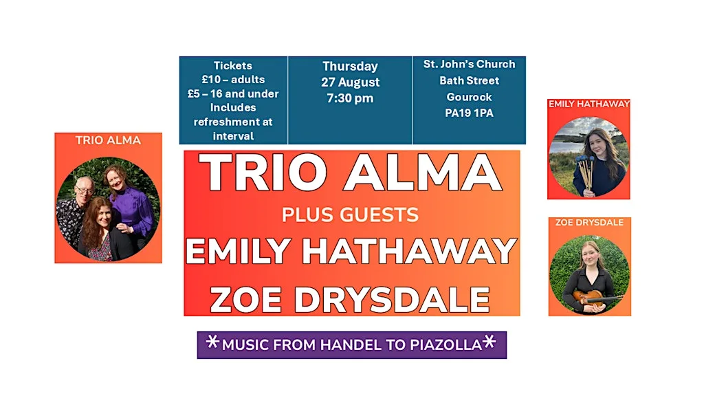 TRIO ALMA PLUS GUESTS - Thursday, 27 August - St. John's Church Gourock