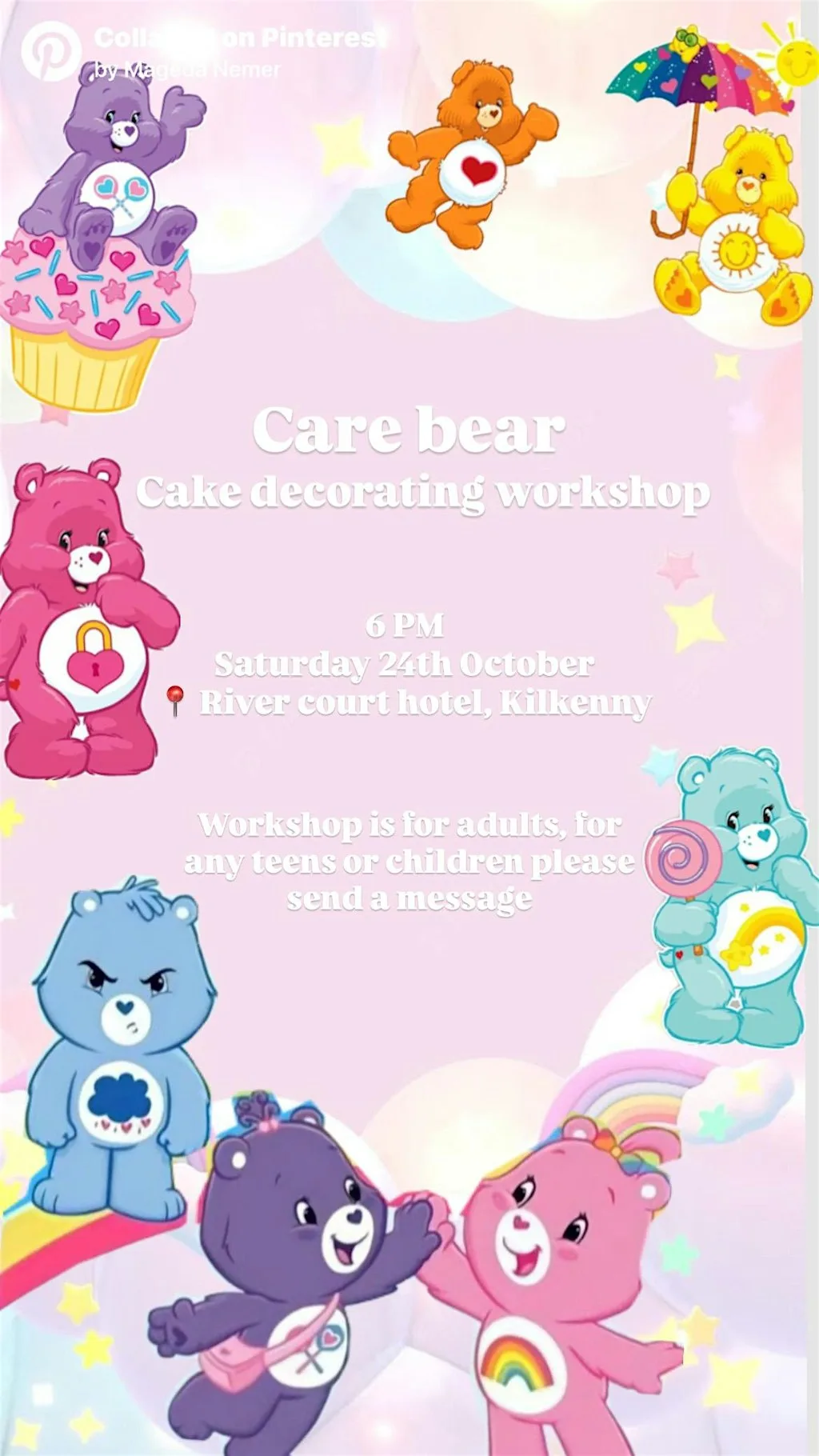 Care bear Cake decorating workshop (savour Kilkenny) at Shee Almshouse