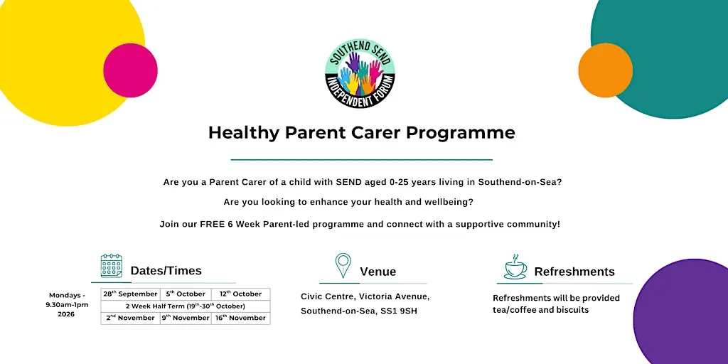 Healthy Parent Carers - 6 week in person course