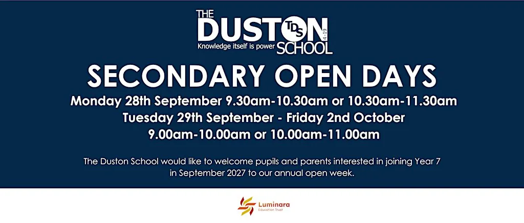 The Duston School - Secondary Open Days