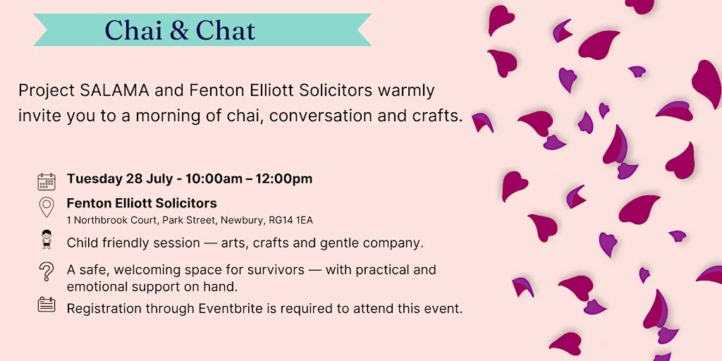 Project SALAMA and Fenton Elliott Solicitors present Chai and Chat at Fenton Elliott Solicitors Limited