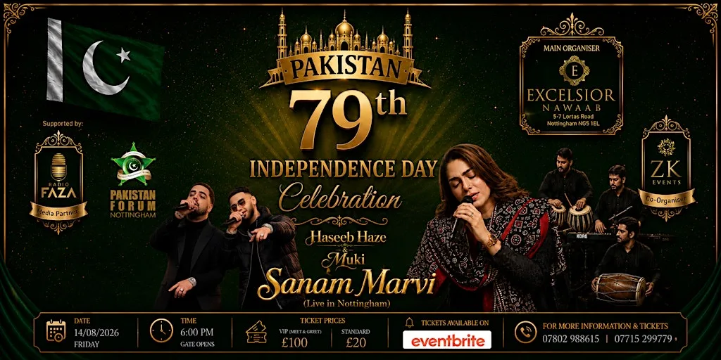 Pakistan Independence Day with Saman Marvi, Haseeb Haze and Muki at Excelsior Nawaab