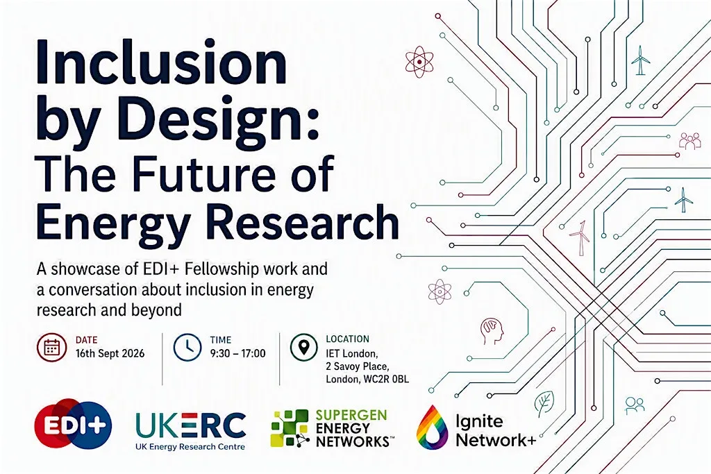 Inclusion by Design: The Future of Energy Research at IET London: Savoy Place