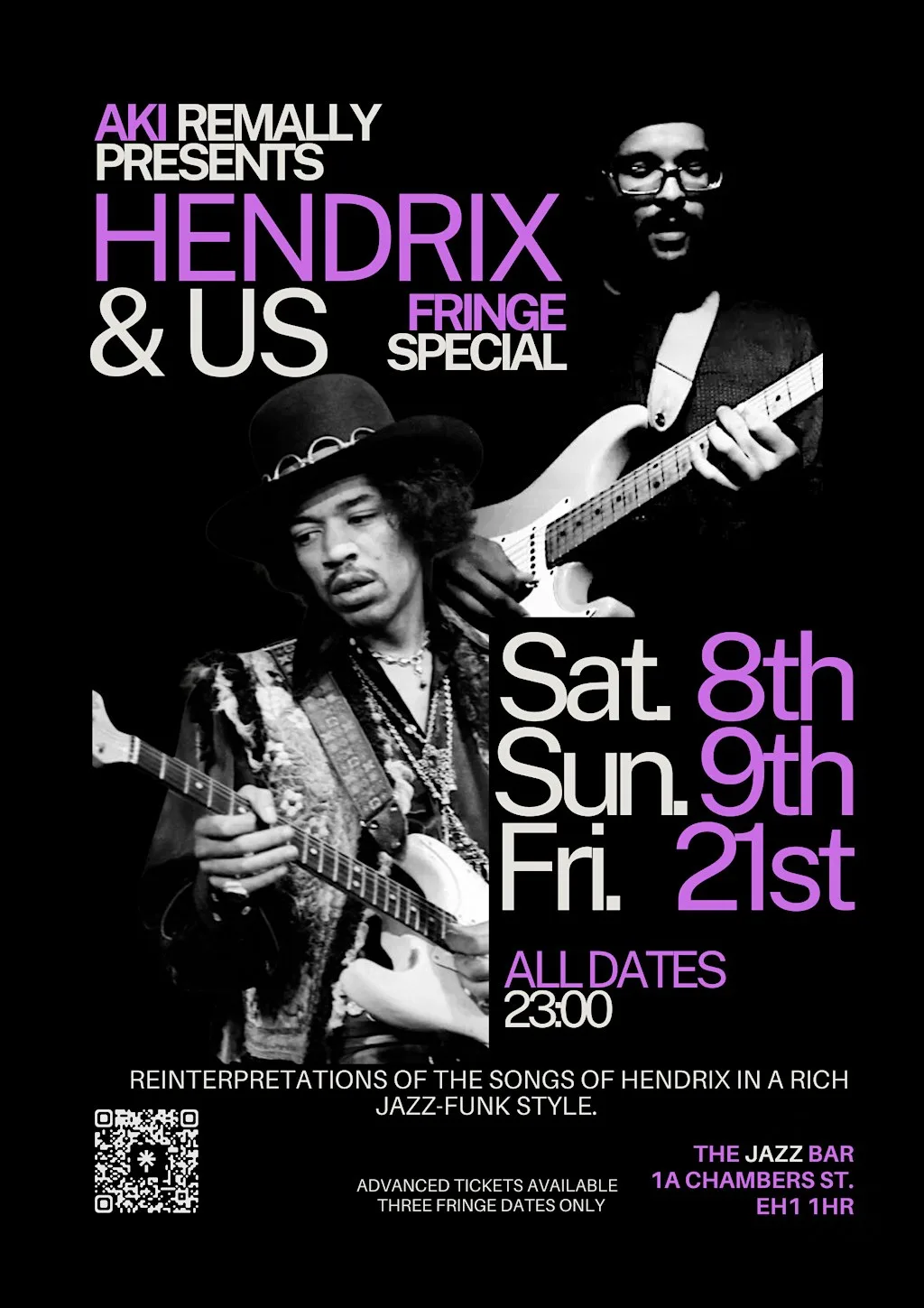 Fringe Special: Hendrix and Us (jazzfunk/rock) at The Jazz Bar