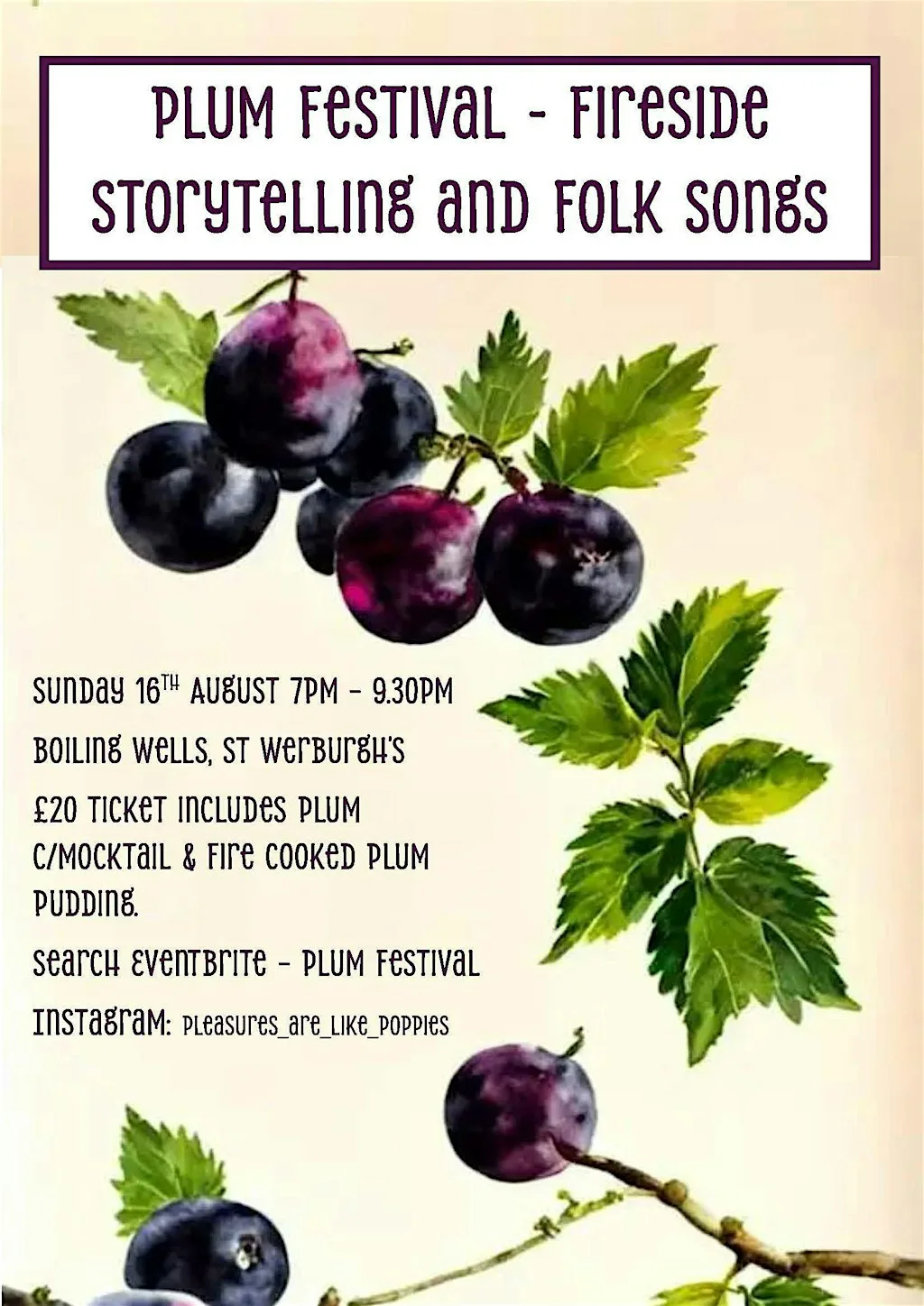 Plum Festival - Fireside Storytelling and Folk Songs at Boiling Wells Amphitheatre (St Werburghs City Farm)