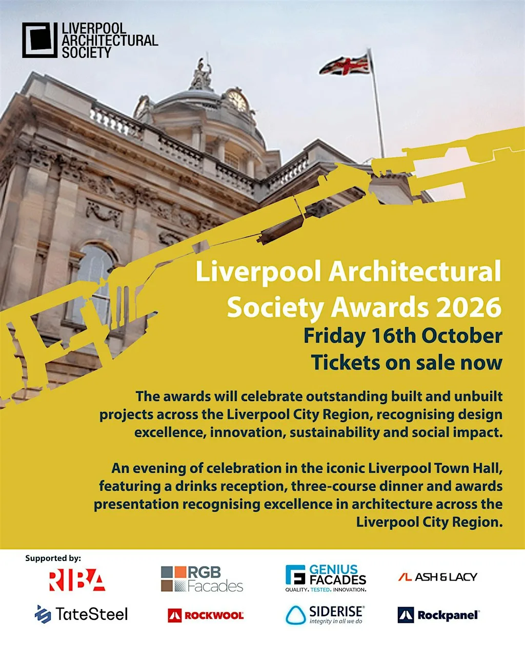 Liverpool Architectural Society Awards Evening 2026 at Liverpool Town Hall