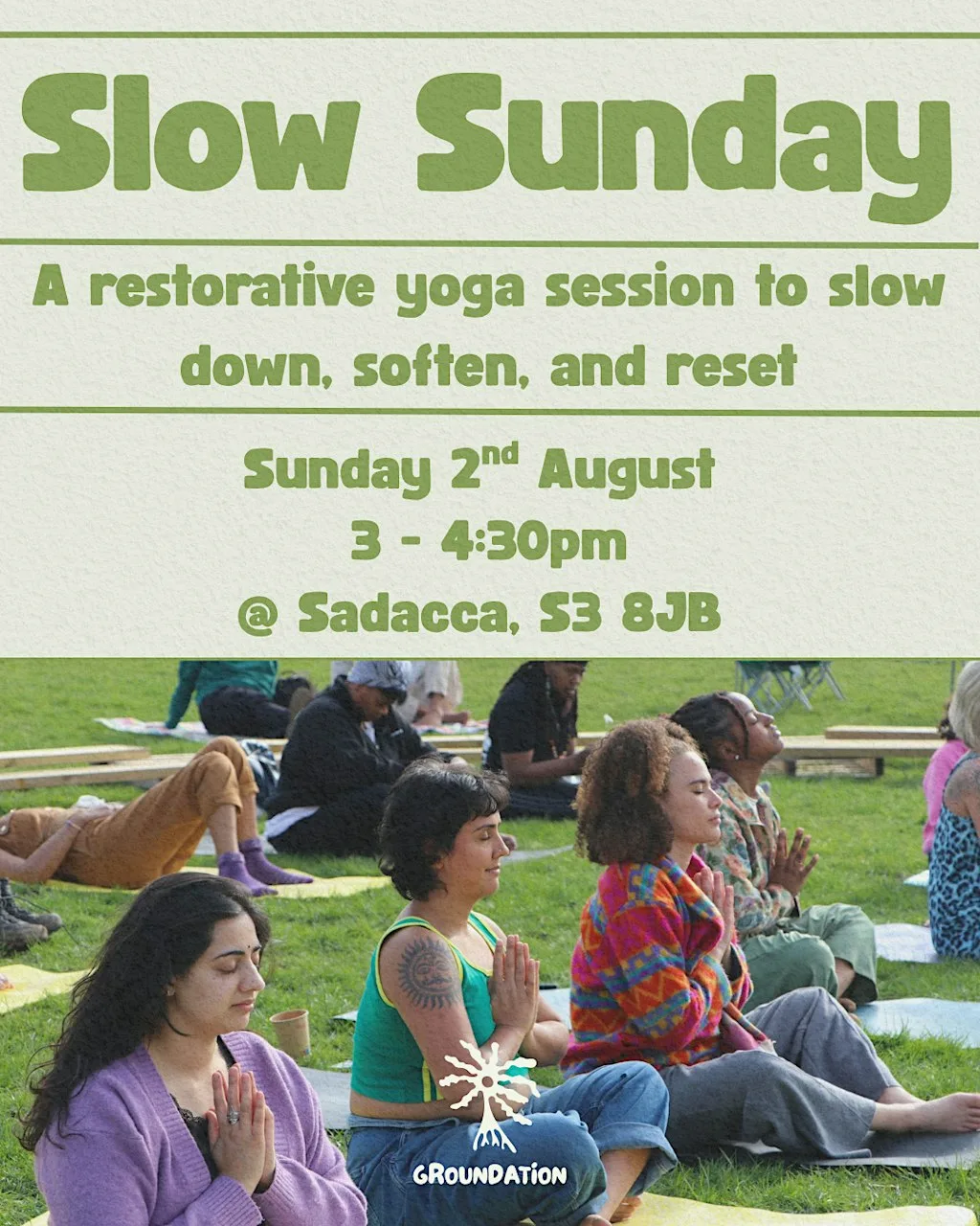Groundation: Slow Sunday Yoga at SADACCA (Sheffield And District African Caribbean Community Association)