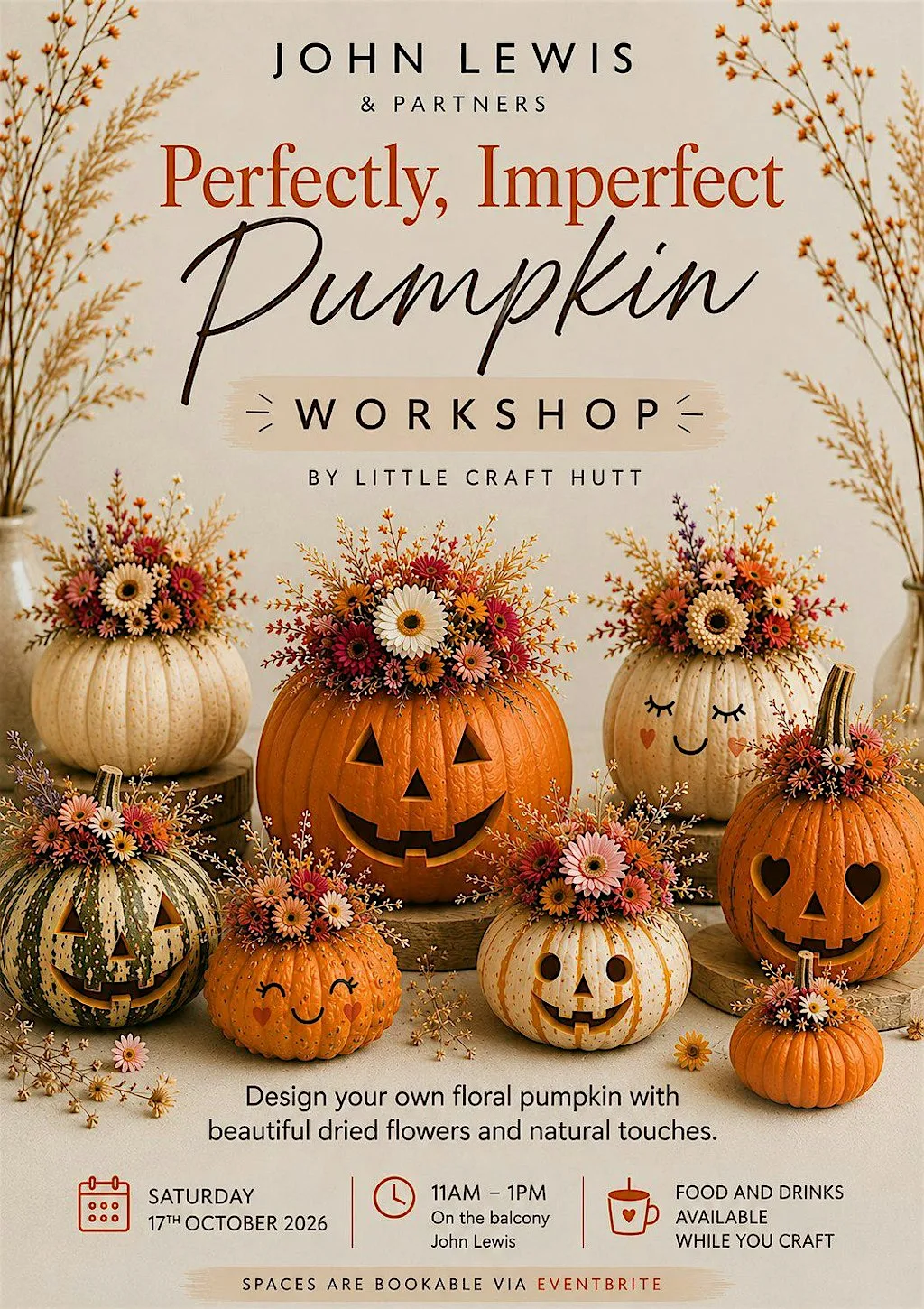 Perfectly Imperfect Pumpkin Workshop With John Lewis at John Lewis & Partners Norwich