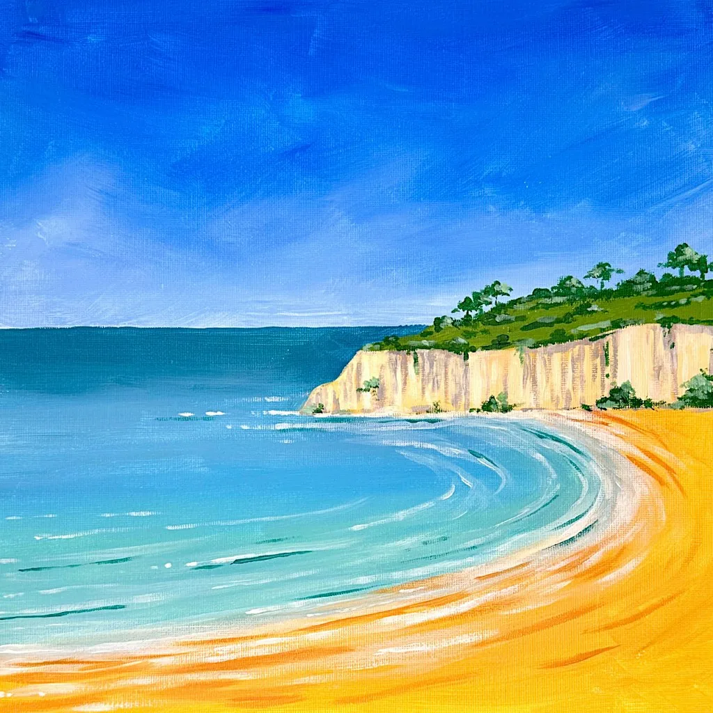 Sip & Paint at Racks Bar & Kitchen, Clifton, Bristol - "Dorset Coastline"
