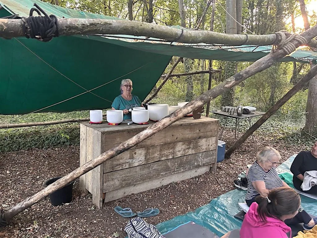 Sound bath in Cotswolds woodland at Fat Squirrel Outdoor