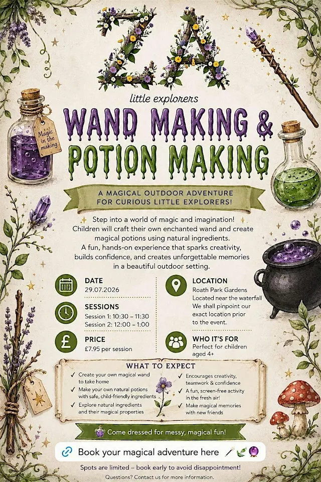 Wand and Potion Making at Roath Pleasure Gardens