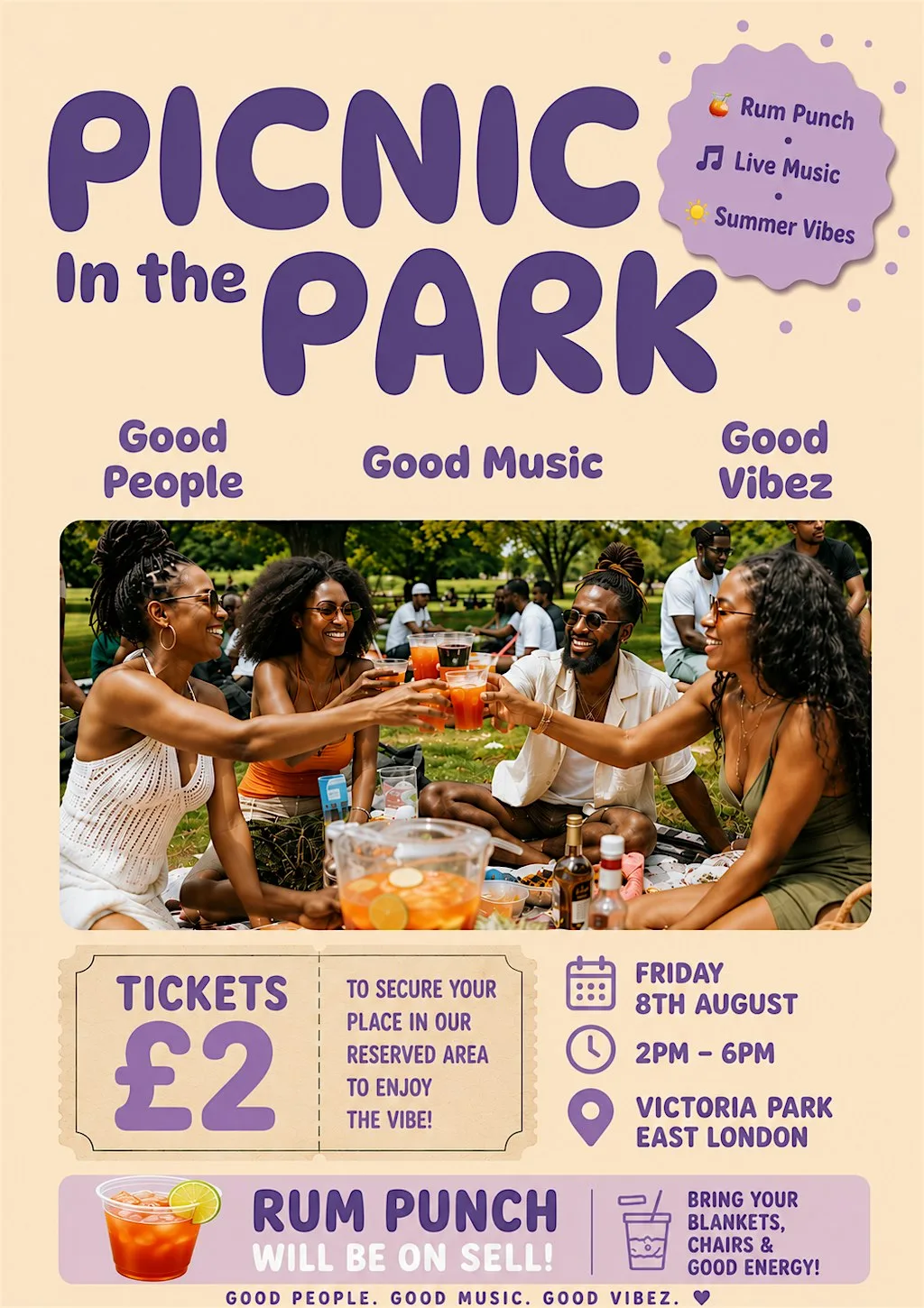 Girls on Tour - Annual Picnic in the Park at Victoria Park
