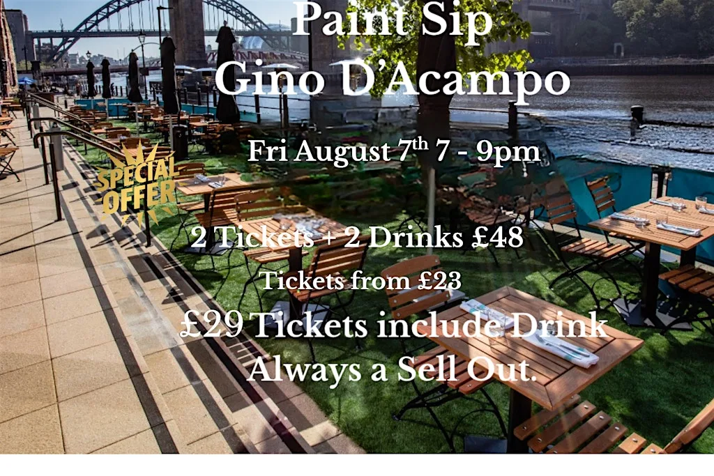 Paint Sip Gino D'Acampo Newcastle Quayside