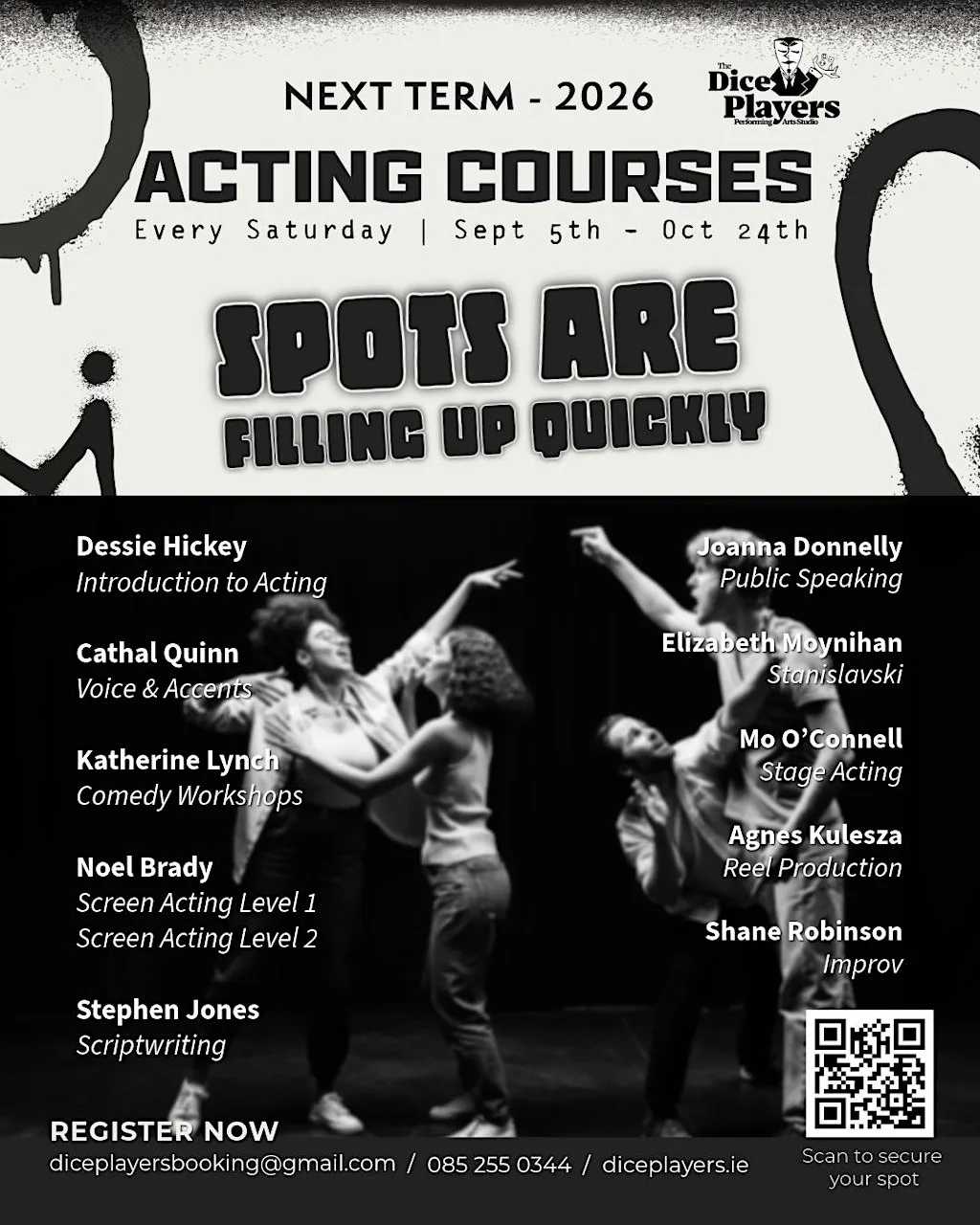 Diceplayers Performing Arts Studio, new term 05/09 to 24/10