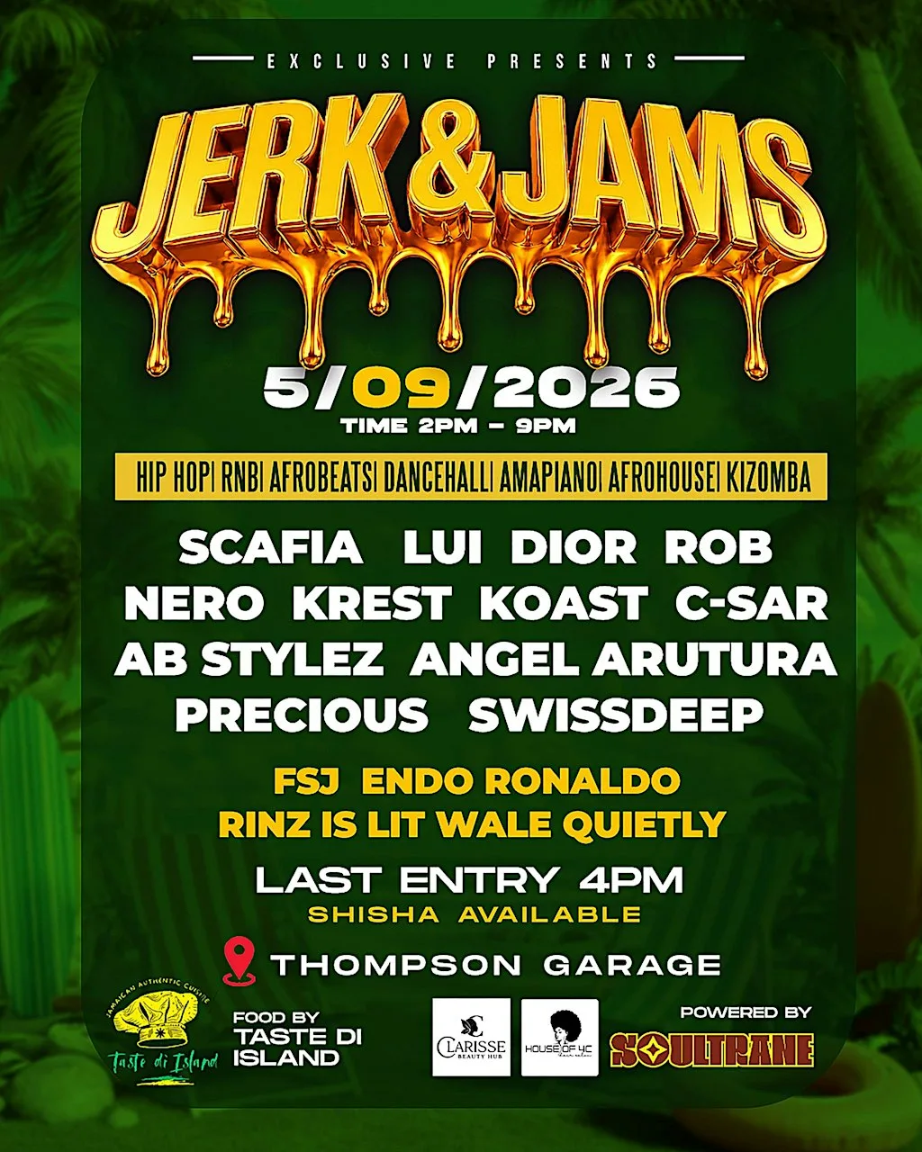 JERK & JAMS at Thompsons Garage