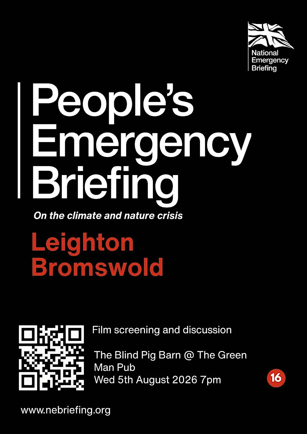 Screening of the People’s Emergency Briefing Film and discussion at The Green Man