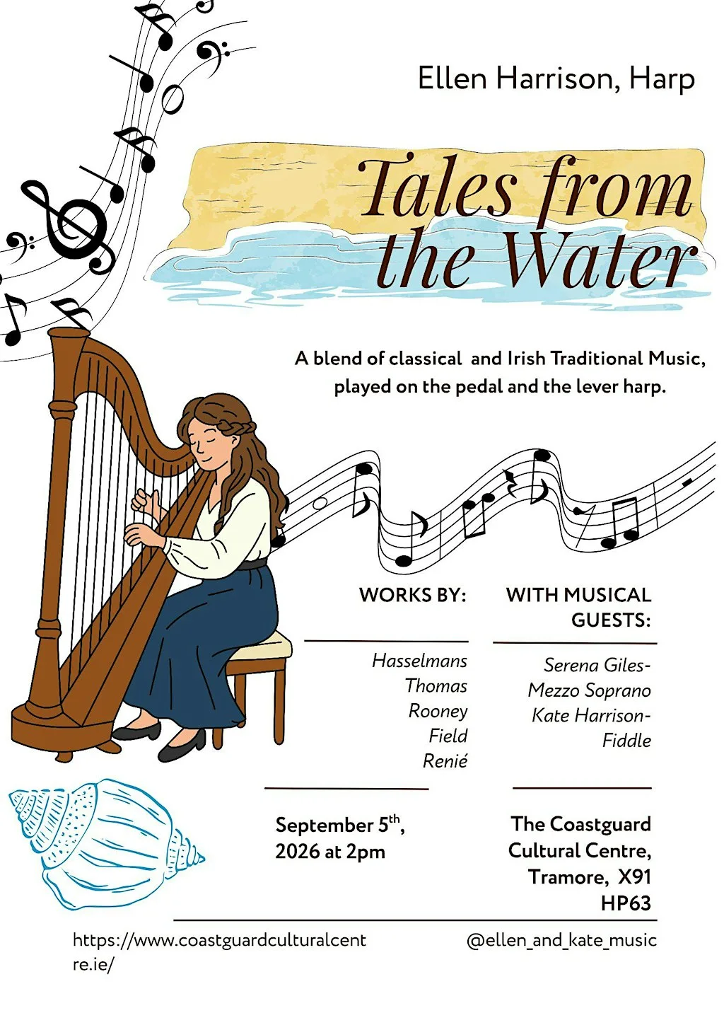 Tales from the Water- A Harp Lunchtime Concert at Coastguard Cultural Centre Tramore