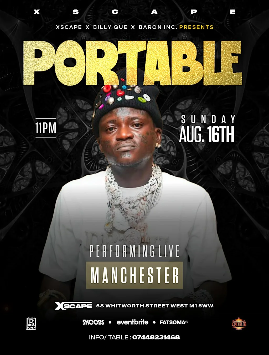 PORTABLE In Manchester - Afrobeats/HipHop/Amapiano/RnB/DanceHall at Xscape Manchester