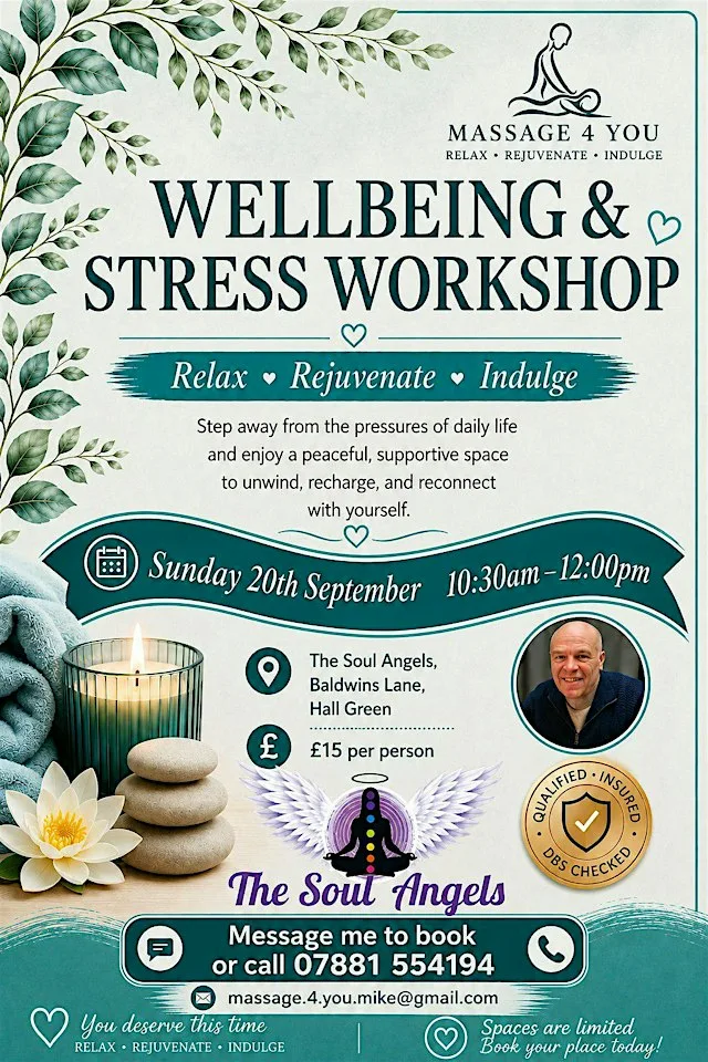Wellbeing and Stress Workshop at The Soul Angels