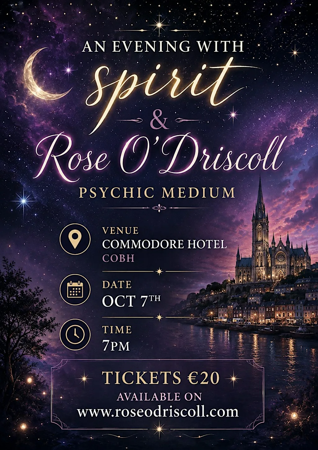 An Evening with Spirit & Rose O'Driscoll Psychic Medium at Commodore Hotel