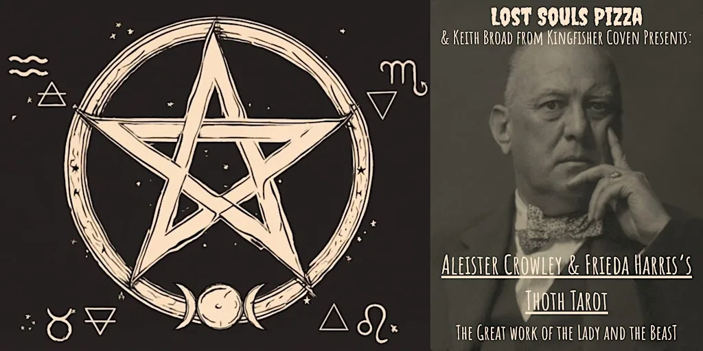 Aleister Crowley and Frieda Harris's Thoth Tarot at Lost Souls Pizza Camden