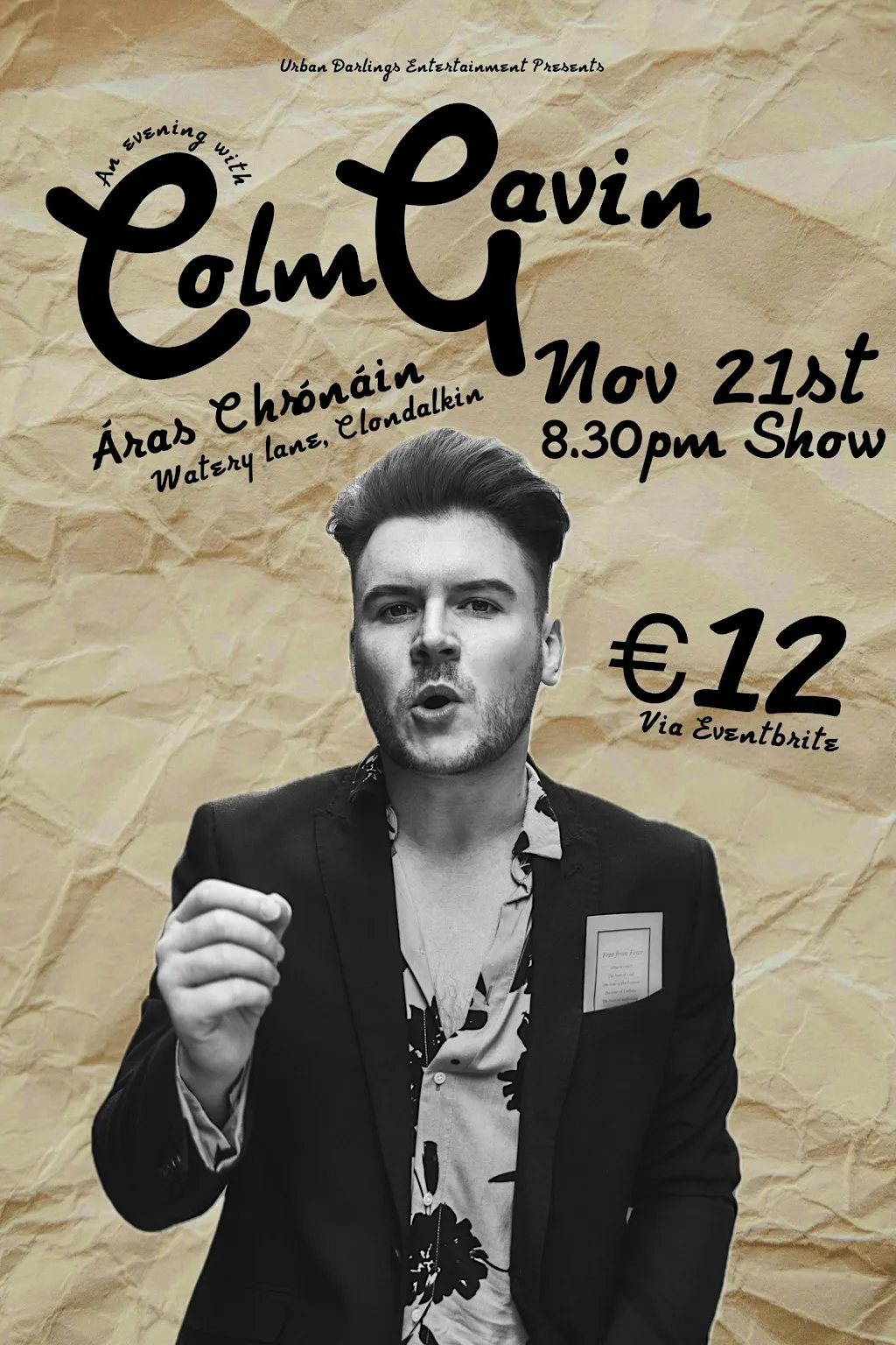 Colm Gavin Live in Áras Chrónáin November 21st