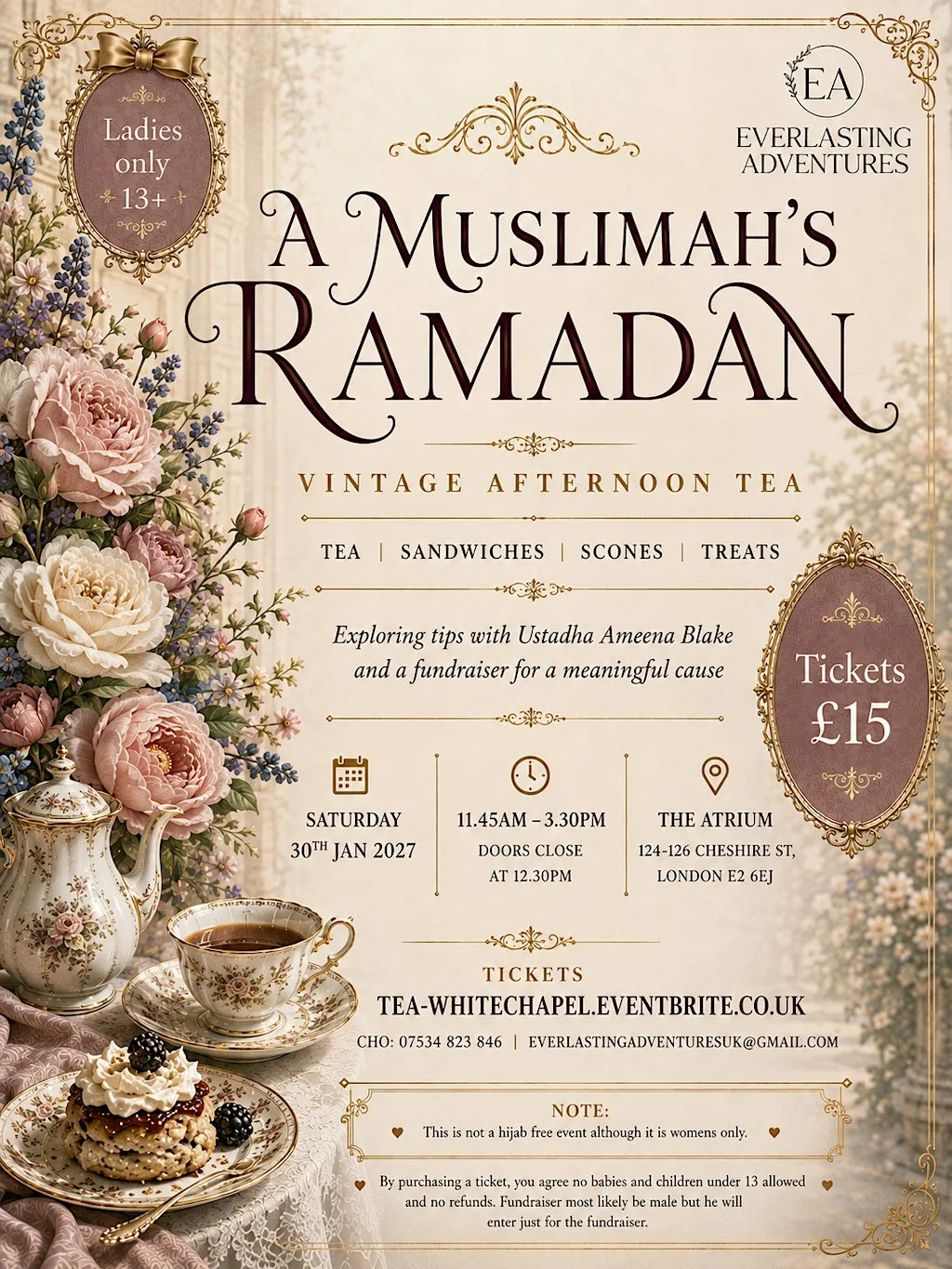 A Muslimah's Ramadan - Vintage Afternoon Tea Whitechapel at The Atrium