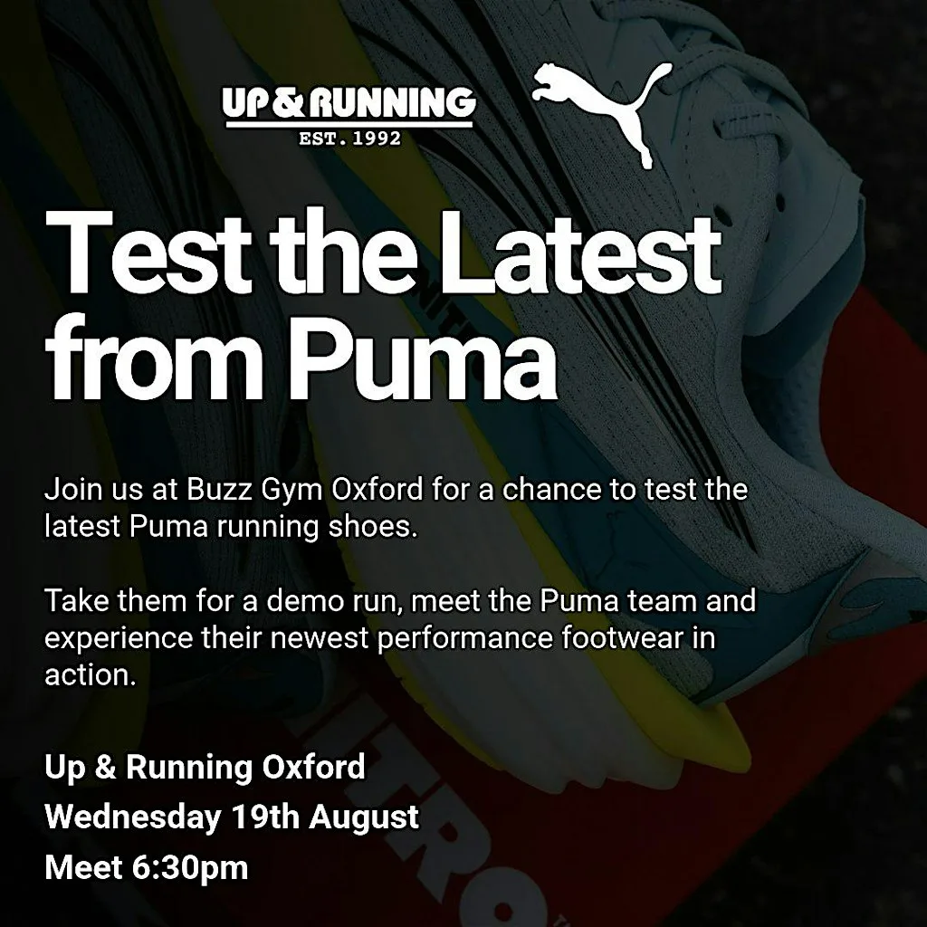 Up and Running X Buzz Gym Puma Event (non-gym members sign up) at Buzz Gym Oxford Westgate