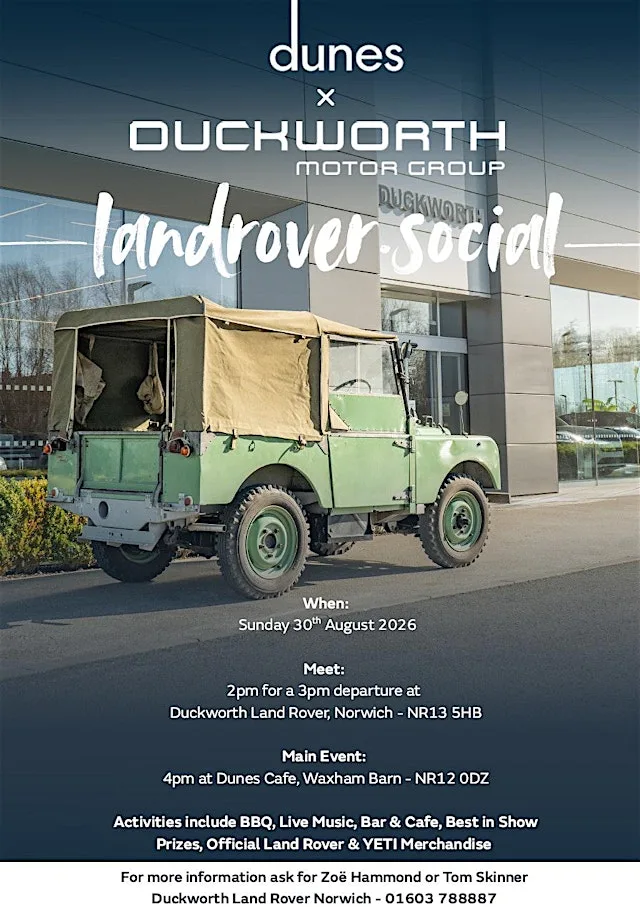 Land Rover Drive Out with Duckworth JLR Norwich & Dunes Cafe at Waxham Barn