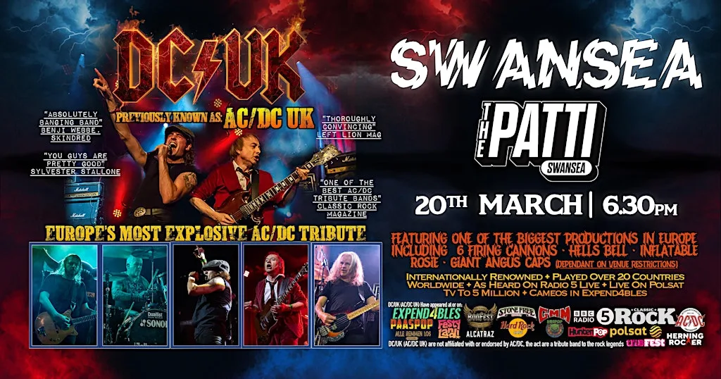 DC/UK (Previously AC/DC UK) | SWANSEA | The Patti at The Patti Swansea