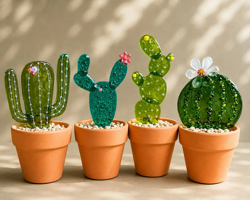 Fused Glass Cactus & Succulent Pot Workshop at Twice Fired